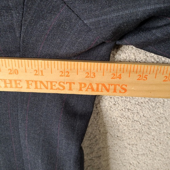 Vintage Sutter & Grant Jacket Men 48L Gray Striped Blazer 2 Button Suit Coat USA - Picture 8 of 12